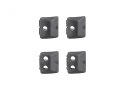 Trek Head Tube Square Plug Pack of 4 Zestaw zatyczek kwadratowych Czarny