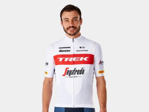 Santini Trek Segafredo Men's Team Replica Race Jersey Apparel 2xl Biały Czerwony