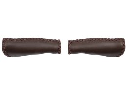 Trek Fashion Leather Long Grip Set 135 mm Brązowy