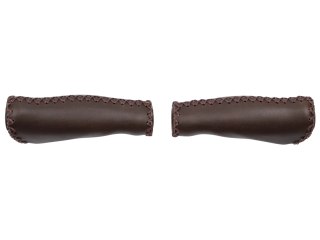 Trek Fashion Leather Long Grip Set 135 mm Brązowy