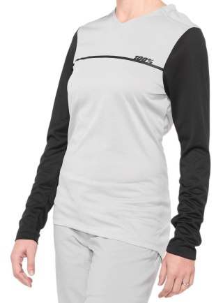 Koszulka 100% Ridecamp Jersey Longsleeve Grey Black Damska L