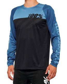 Koszulka 100% R-Core Longsleeve Black Slate Blue (XL)