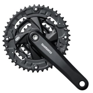 Mechanizm korbowy Shimano 9 rzędowy Czarny FC-M371 48/36/26 175mm