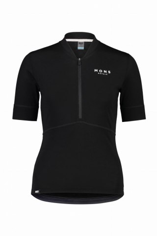 Koszulka Mons Royale Cadence Half Zip VLU Black Damska XS