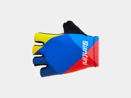 Rękawiczki Santini Trek Team XL niebieskie/żółte