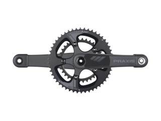 Praxis Carbon Road Crankset for Domane+ LT 172.5mm, 34x50t Czarny