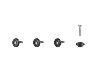 Trek Fetch+ 4 Rainfly Knob Set Knob Set with Screws 4-Pack Black/Chrome