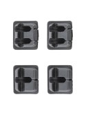 Trek Head Tube Square Plug Pack of 4 Zestaw zatyczek kwadratowych Czarny