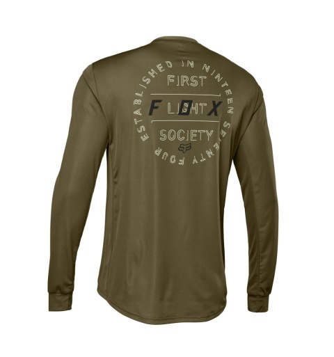 Jersey Fox Racing Ranger LS Font Large Olive Green