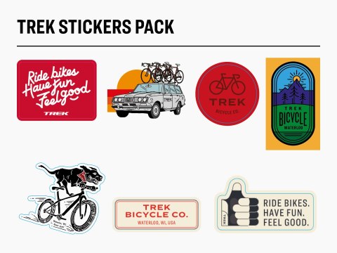 Trek Sticker Sticker Pack Biały/Czerwony 2024