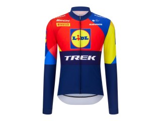 Jersey Santini Trek Race Long Sleeve Small Blue/Yellow