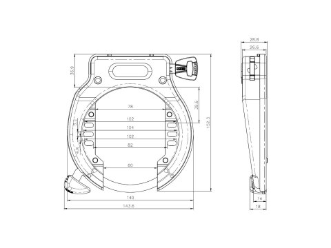 Lock ABUS Ring 4650L NR Removable Key Black