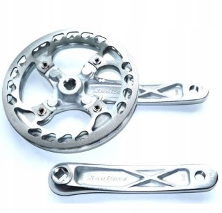 Mechanizm korbowy SA FCS722 42/170mm podwójna osłona alu/stal zębatka stalowa