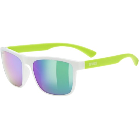 Okulary dziecięce UVEX Rookie white-lime mat