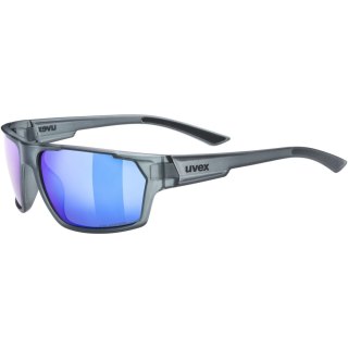 Okulary rowerowe UVEX Sportstyle 233 Polaryzacyjne smoke mat mirror blue