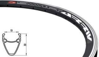 Obręcz 26" 36H VB STARS J19DG 19x30 BK