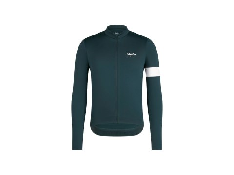 Jersey Rapha 25 Core Thermal LS Large Forest Green/White