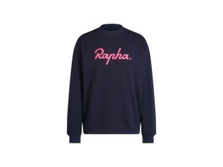 Shirt Rapha Logo Heavyweight Sweatshirt Small Navy/Vis Pink