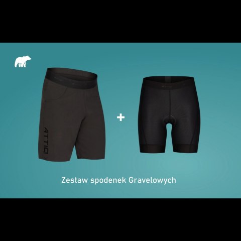 Spodenki Attiq Gravel + wewnętrzne spodenki Damskie (S)