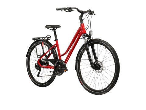 Kross Trans 5.0 Damski Czerwony Srebrny Połysk 2026 (M)