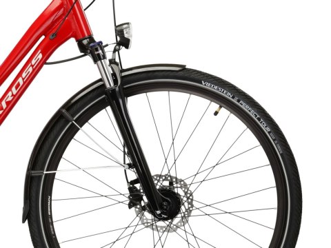 Kross Trans 5.0 Damski Czerwony Srebrny Połysk 2026 (M)