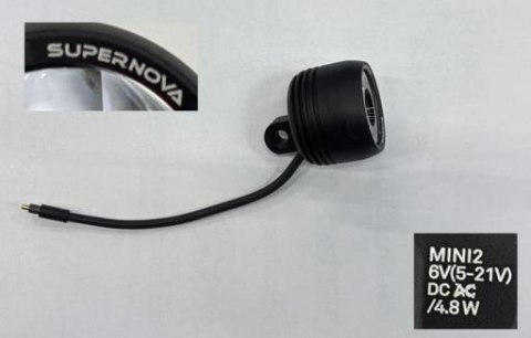 Przednia lampa MINI2 LOW DIRECT MOUNT 5-21V DC 5W 205LM 100LUX 110MM W/ HIGO Z205AM COMPATIBLE CONNECTOR