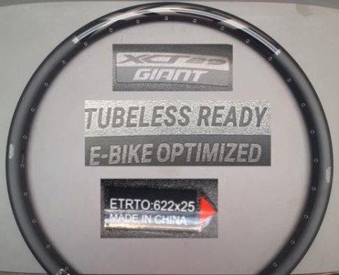 Obręcz aluminiowa GE25 (XCT) 29" 14GX32H ALLOY FV W/EYELET TUBELESS/TUBELESS READY BLK W/MY21 NEUTRAL E-BIKE DECAL