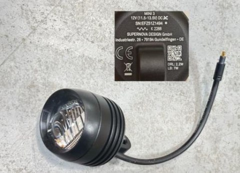 Przednia lampa SuperNova Mini 3 500Lumen/125LUX L:120mm /15v/W/O Bracket