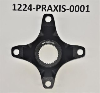 Tarcza mechanizmu Praxis Spider BCD:104 CL:55 Alloy Anodize BLK for Syncdrive PRO2