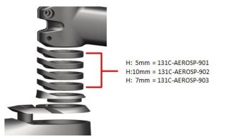 Podkładka sterów Aero H.Stem Spacer 28.6x43x10mm Composite Raw BLK (for OD1) (19-Propel/Defy Adv)