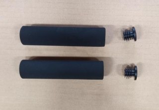 Chwyty VLG 1906A-34 SILICONE SUEDE BLACK L/R:130 OPEN W/O LOCK ON W/VLP-35_V2 BLK PLATIC END PLUG,W/O LOGO INNER:20.3MM/OUTER:24