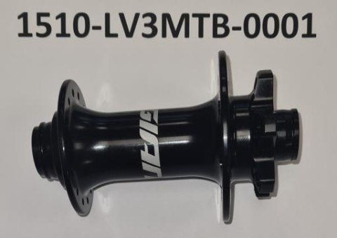 Piasta przednia LV3MTBF 28HX110/Ø15mm BLK DB 6 BOLT WO/Thru Axle W/MY21 GIANT LOGO