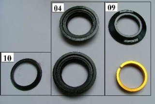 Stery FP-H863 1-1/8" STEEL BED H=22 W/15MM PC SAND BLK WASHER W/FP-HW-21 CAP SAND BLK W/O LOGO