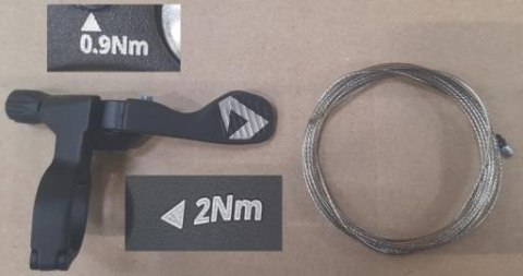 Sztyca CONTACT SWITCH AT 1X LEVER W/CLAMP W/BOLT W/BRACKET BLK W/STS-PS 1.1MM 2500MM CABLE