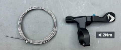 Sztyca CONTACT SWITCH AT 1X LITE LEVER W/CLAMP BLK W/BOLT W/1.15MM 2000MM CABLE
