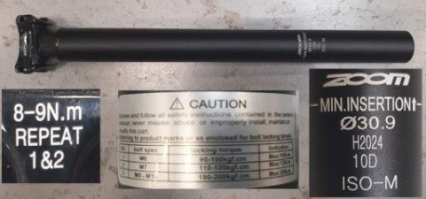 Sztyca SP-217 30.9x350 AL SAND BK W/BK HEAD W/O LG W/Laser 1&2 REPEAT 8-9N.m