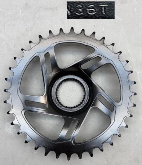 Tarcza mechanizmu EMS06 YAV03-NS-36T CL:55 36T 9-Spd STEEL BLK WO/LOGO