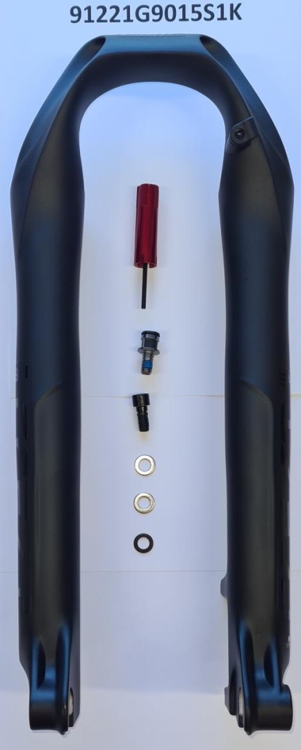 Części widelca CREST 34 29" Lower leg BLK(M) W/M8 Screw&Red Knob