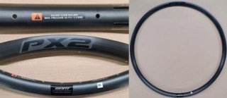 Obręcz aluminiowa PX2 (23D25) 700CX24H FV BLK W/MY21 PX2 DISC Decal