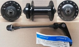 Piasta przednia JA159F-DSE 1432100 AL BLK W/AL BLK QA02T D18MM L=115 W/O LOGO